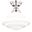 Huntley 12 Inch Semi Flush Ceiling Light Milk Glass In Satin Nickel