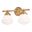 Huntley 2 Light Vanity In Natural Brass