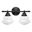 Huntley 2L Vanity Milk Glass In Oil Rubbed Bronze