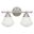 Huntley 2L Vanity Milk Glass In Satin Nickel