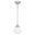 Huntley 6.25 Inch Mini Pendant Milk Glass In Satin Nickel