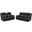Huron Power Double Reclining Living Room Set In Black