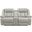 Huron Power Double Reclining Loveseat with Center Console and Charging Ports In Gray
