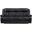 Huron Power Double Reclining Sofa with Center Drop-Down Cup Holders and Charging Ports In Black
