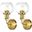 Huron Wall Sconce Set of 2 in Brass/Clear