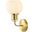 Huron Wall Sconce Set of 2 in Brass/Tan Glass