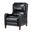Hyde Genuine Leather Recliner In Black