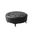 Idalia Genuine Leather Ottoman In Black