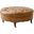 Idalia Genuine Leather Ottoman In Camel