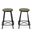 Illona 24 Inch Counter Stool - Set of 2 In Elm Seat and Black Base