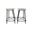 Illona 24 Inch Counter Stool - Set of 2 In Natural Driftwood Seat and Aged Iron Base