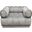 Image Low Profile Chair in Platinum Grey Velvet with Brushed Silver Base