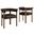 Imogen Performance Velvet Barrel Dining Chair Set of 2 In Chocolate and Brown