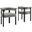 Imogen Woven Heathered Fabric Upholstered Barrel Dining Chair Set of 2 In Gray and Black