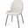 Inala White Fabric Seat Black Metal Frame Dining Chair