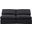 Indulge Linen Textured Fabric 2 Piece Modular Sofa In Black