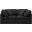 Indulge Linen Textured Fabric 2 Piece Modular Sofa In Black