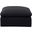 Indulge Linen Textured Fabric Ottoman In Black