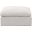 Indulge Linen Textured Fabric Ottoman In Cream