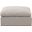 Indulge Textured Fabric Ottoman In Beige Linen