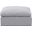 Indulge Textured Fabric Ottoman In Grey Linen