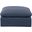 Indulge Textured Fabric Ottoman In Navy Linen