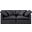 Indulge Vegan Leather 2 Piece Modular Sofa In Black