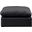 Indulge Vegan Leather Ottoman In Black