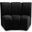 Infinity Velvet Modular Chair In Black