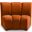 Infinity Velvet Modular Chair In Cognac