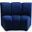 Infinity Velvet Modular Chair In Navy