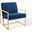 Inspire Channel Tufted Performance Velvet Armchair In Navy