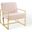 Inspire Channel Tufted Performance Velvet Armchair In Pink