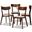 Iora Mid-Century Modern Transitional Light Beige Fabric Upholstered and Walnut Brown Finished Wood 4-Piece Dining Chair Set