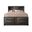 Ireland Gray Oak King Bookcase Storage Bed