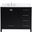 Irene 42 Inch Single Bathroom Vanity In Black With Backsplash