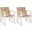 Irina White and Oak Arm Chair Set of 2
