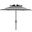 Iris Fashion Line 9Ft Double Top Umbrella In Black and White