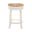 Irving 24 Inch Swivel Rush Seat Counter Stool In Antique White and Kraft Brown