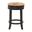 Irving 24 Inch Swivel Rush Seat Counter Stool In Espresso and Kraft Brown