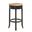 Irving 30 Inch Swivel Rush Seat Barstool In Espresso and Kraft Brown