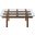 Isby 35 Inch Tempered Glass Coffee Table In Walnut