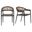 Iselin Stackable Outdoor Armchair Set of 2 In Brown and Bronze