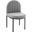 Isla Channel Tufted Upholstered Fabric Dining Side Chair In Black/Light Gray