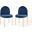 Isla Dining Side Chair Performance Velvet Set of 2 In Gold/Navy