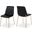 Isla Vegan Leather Dining Chair Set of 2 In Black