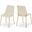Isla Vegan Leather Dining Chair Set of 2 In Cream