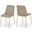Isla Vegan Leather Dining Chair Set of 2 In Taupe
