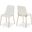 Isla Vegan Leather Dining Chair Set of 2 In White