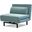Iso Swivel Chairbed Black Powder Coated Legs In Peacock